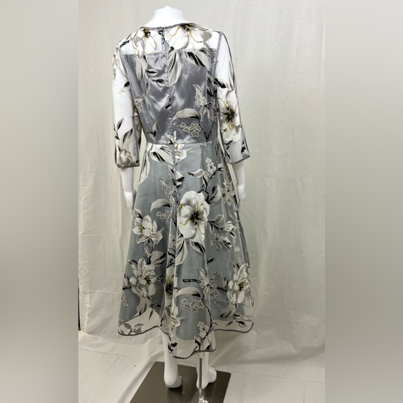 Tendency Women's Long Formal Gray Floral Dress Size Medium - Picture 6 of 16